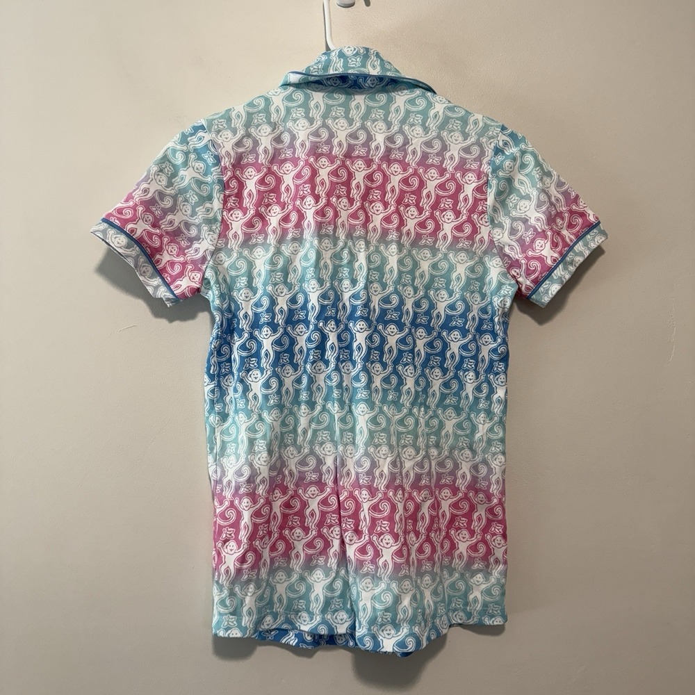 Roller Rabbit NWT Ombre Monkey Polo Pajama Shorts Set Size XS - Picture 7 of 12